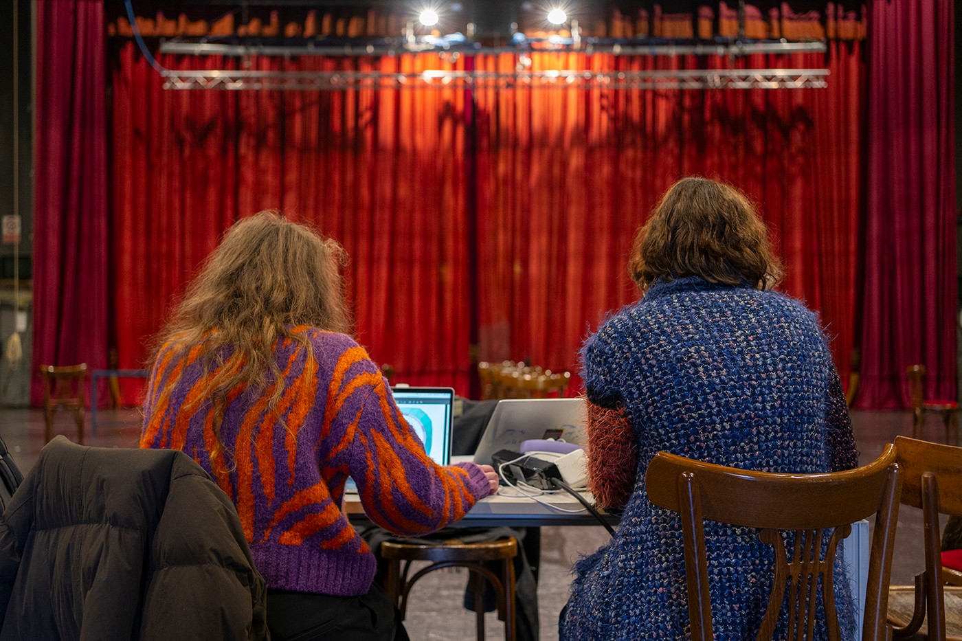 Alexandra Budianu E Sanziana Dobrovicescu Di Spalle Al Lavoro .jpg